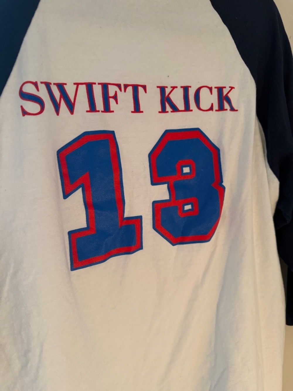 Swifties Tee Ball Graphic Raglan Shirt Taylor Swift Style Size L - Picture 5 of 5
